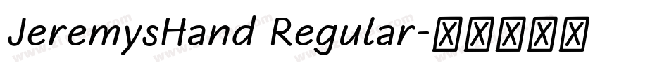 JeremysHand Regular字体转换